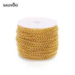10 - Yard Roll of Multicolor Rolo Chain - 3x4mm (Gold color)