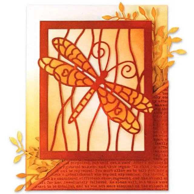 

Metal Cutting Dies Dragonfly Rectangle Frame Craft dies Scrapbooking Dies Cut Decor Embossing dies Stencils Card Making 2019 New