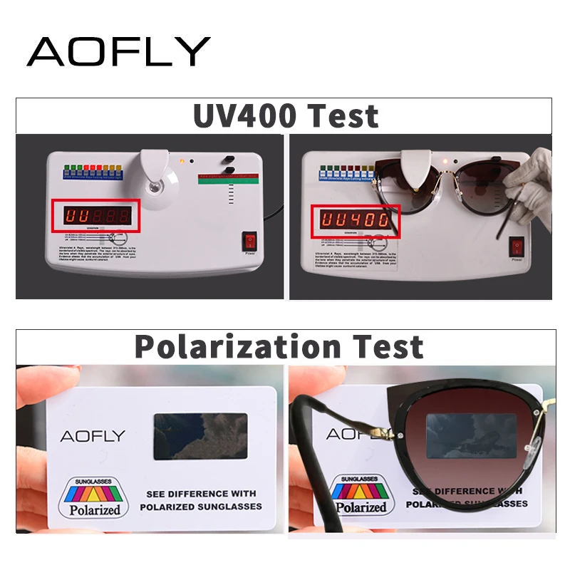 AOFLY, фирменный дизайн, роскошные женские солнцезащитные очки, поляризационные, классические, кошачий глаз, солнцезащитные очки, женские, металлические, дужки, очки A103