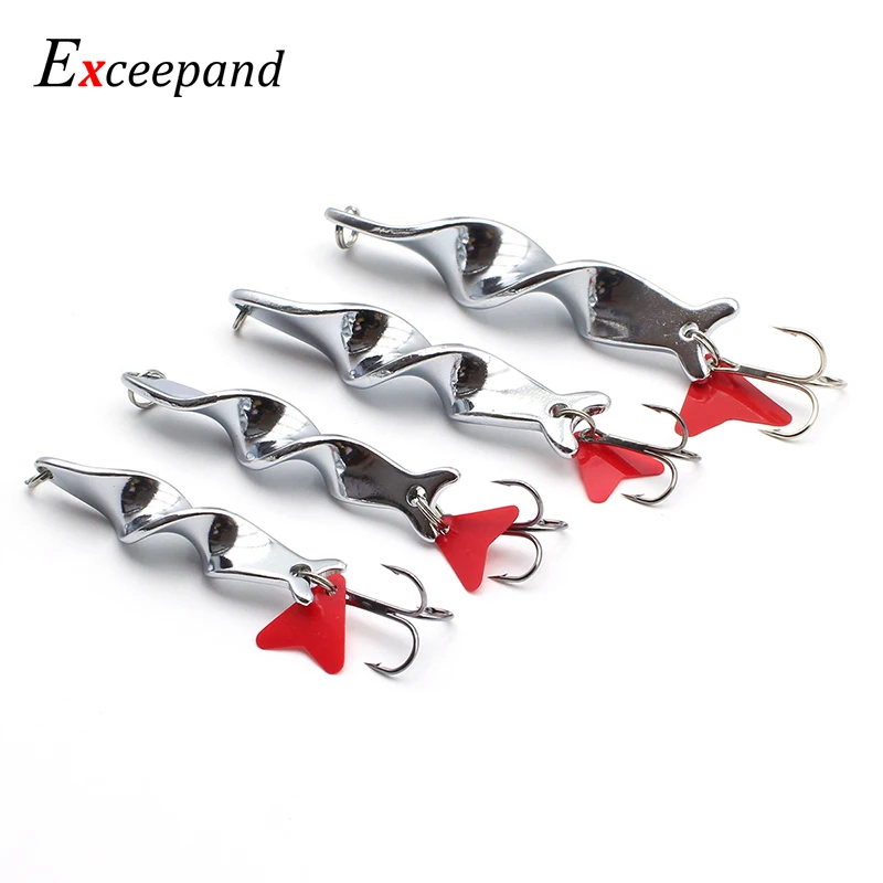 

Exceepand 10 g - 28 g Spiral Metal Spoon Lure Hard Sequin Fishing Lure Jig Bait Pesca Peche Fishing Tackle