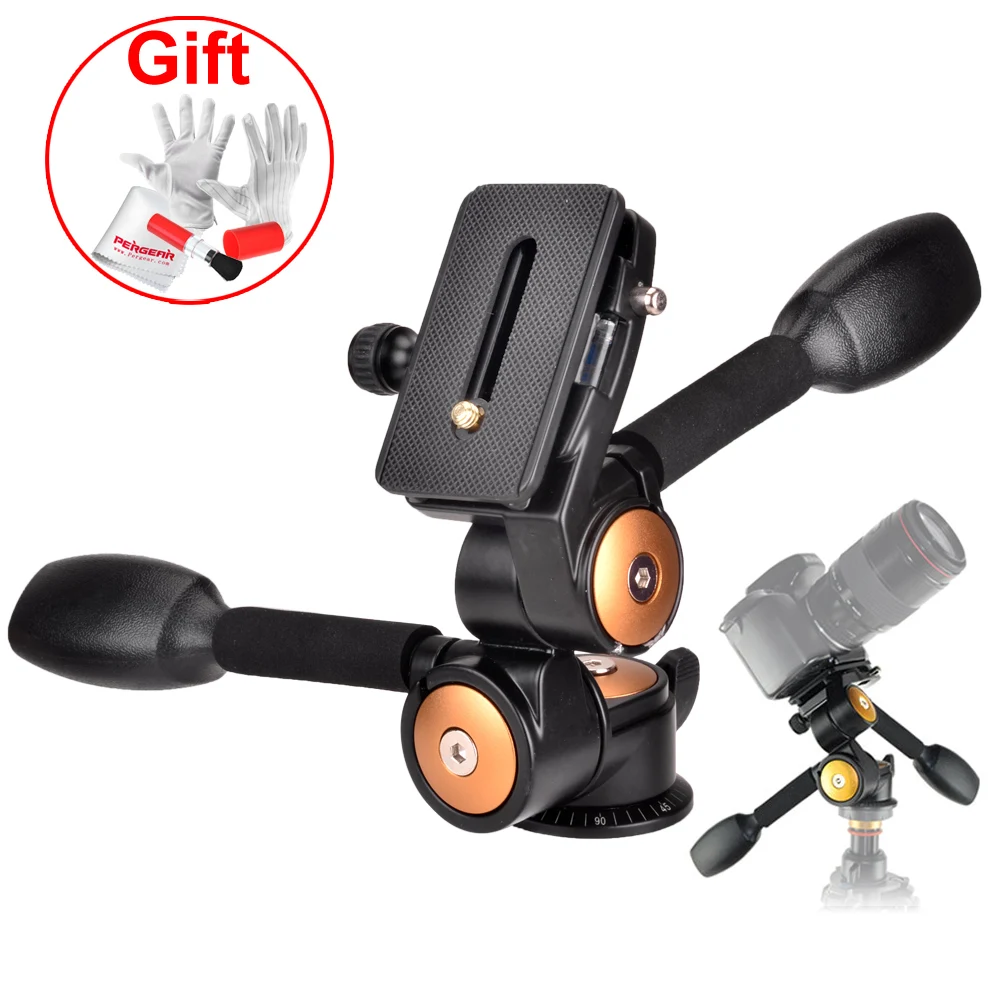 Load 20KG Camera font b Tripod b font Monopod Ball Head 3 way Panhead for DSLR