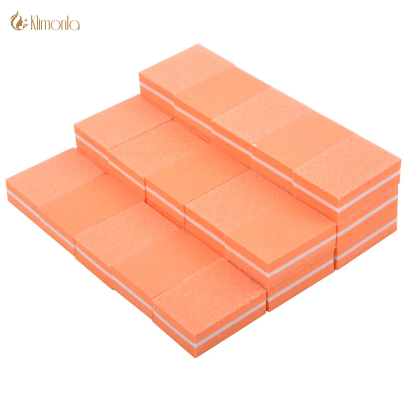 

20pcs/lot Mini Nail File Buffer Sponge Orange Nail Sanding Buffer Blocks UV Gel Polish Pedicure Manicure Nail Salon Tools