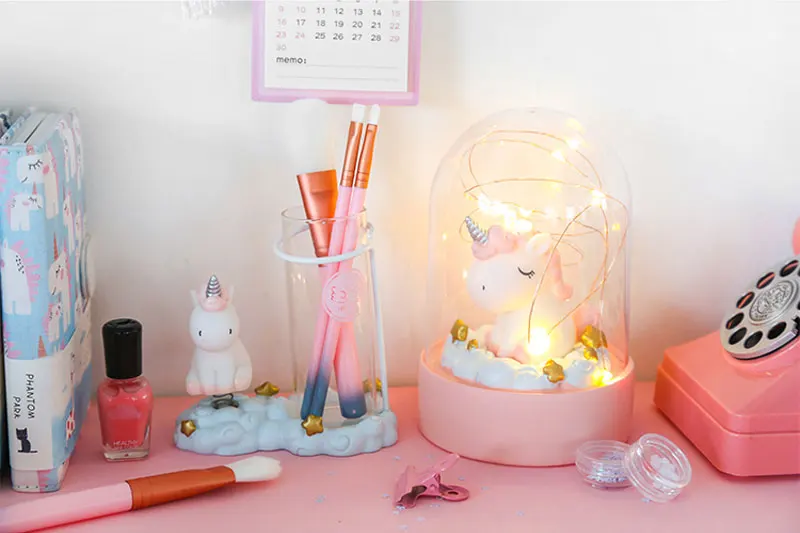 Cartoon LED Night Light Luminaria Garland Fairy String Lights Novelty Unicorn Night Lamp Bedside Lamp For Kids Christmas New Year Gift (13)