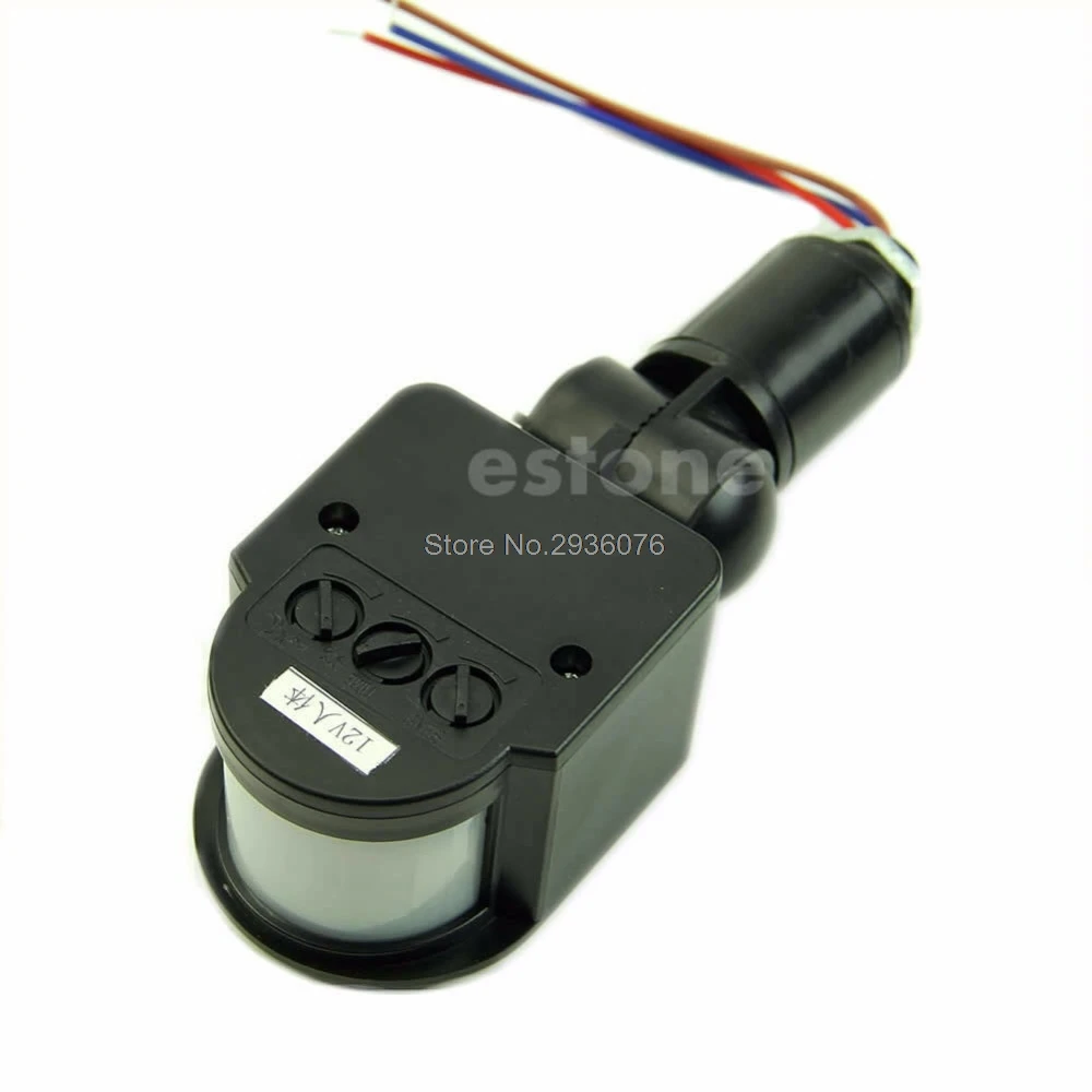 

12M 12V Security PIR Infrared Motion Sensor Detector Wall LED Light Outdoor RF 140 Degree