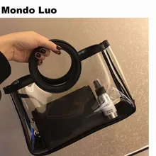 Пляжная сумка женская прозрачная Южная простой в Корейском стиле модная сумочка маленькая Желейная сумка