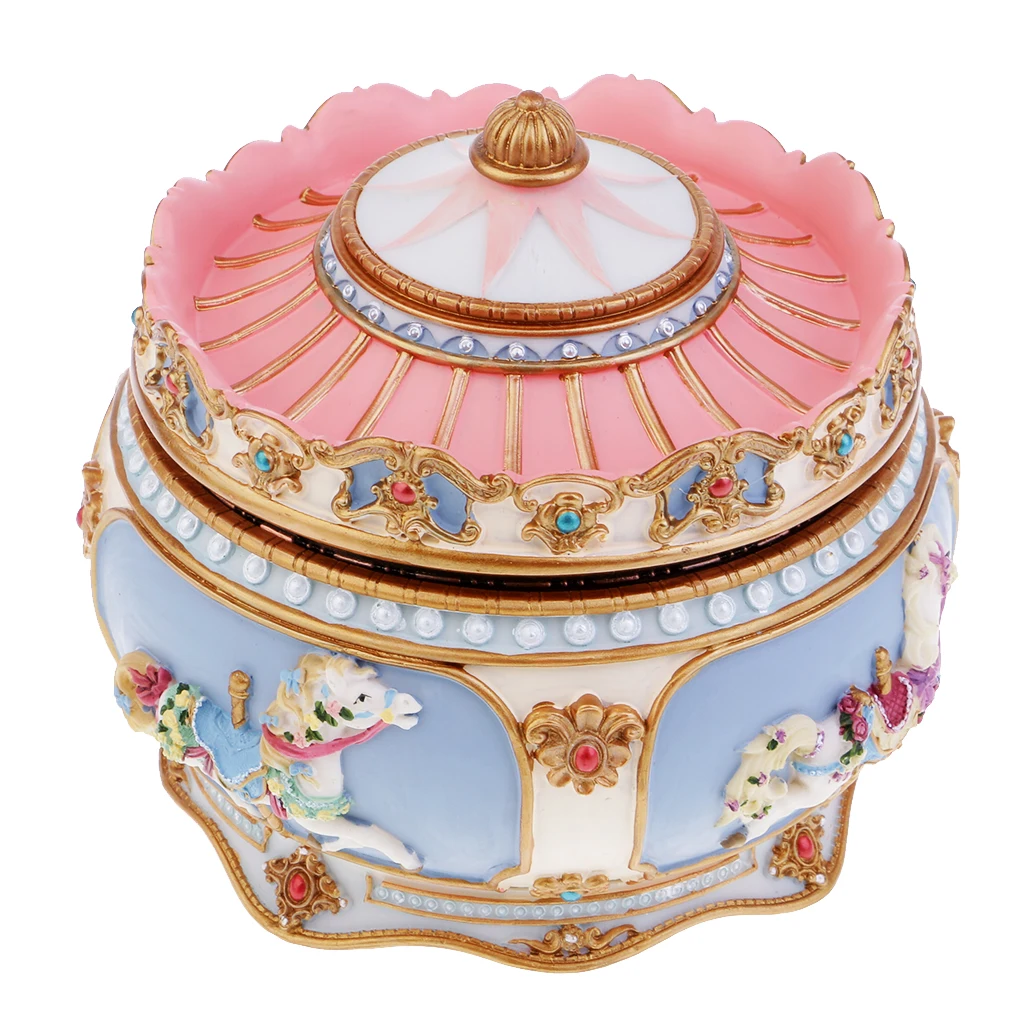 Retro Music Box with LED Flash Light Kids Christmas Birthday Gift Canon in D