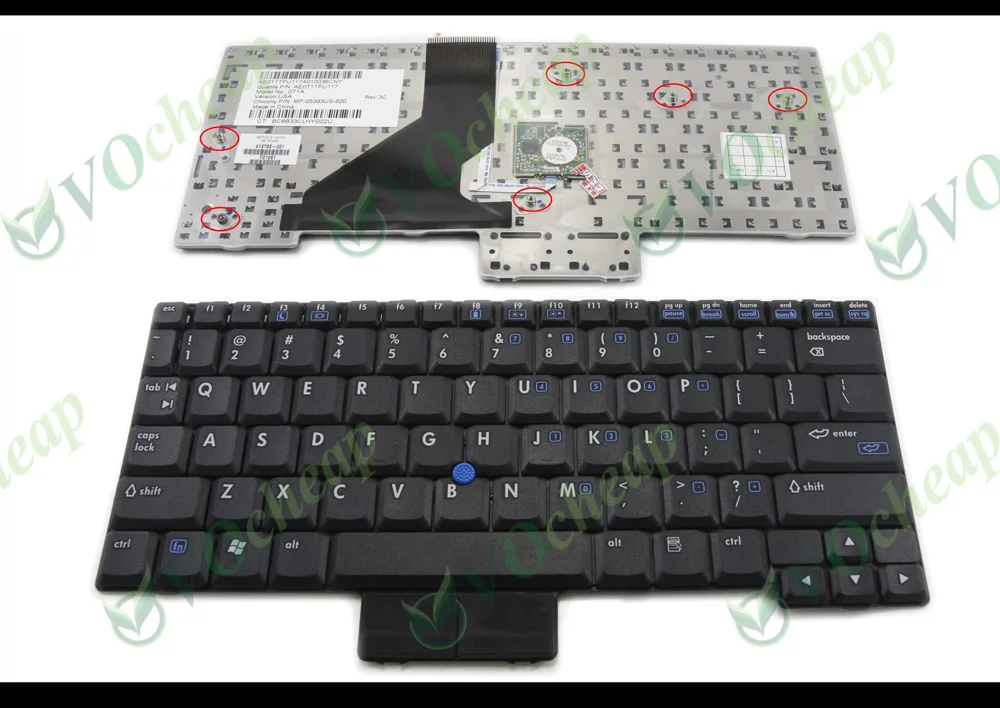 Новая клавиатура для ноутбука HP Compaq NC2400 NC2510 NC2500 с точечной наклейкой черная