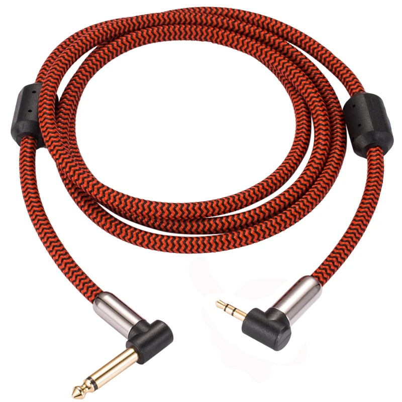 

Angled MONO 1/4" 6.35mm to 3.5mm Mini Jack 1/8" Audio Cable PC Headphone Mixing Console Audiophile TS Jack Cable 1M 2M 3M 5M 8M
