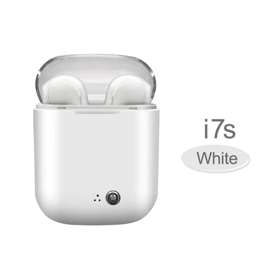 TiYiViRi I7S Bluetooth наушники гарнитура беспроводные стерео наушники с зарядной коробкой для Iphone Xiaomi samsung huawei Lg - Цвет: i7s White