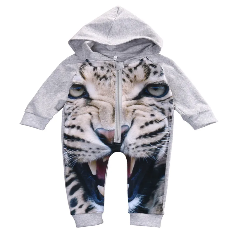 

Baby Children Clothes Bodysuit Newborn Infant Kids Bodysuit Baby Boys Girls Leopard Zipper Outfits Jumpsuit Clothes