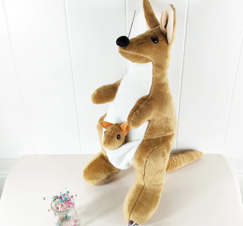 Simulate Cute Kangaroo Children Stuffed Plush Toy Birthday Gift