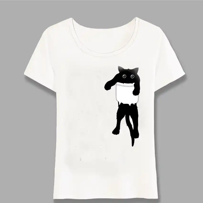 cat pocket tee