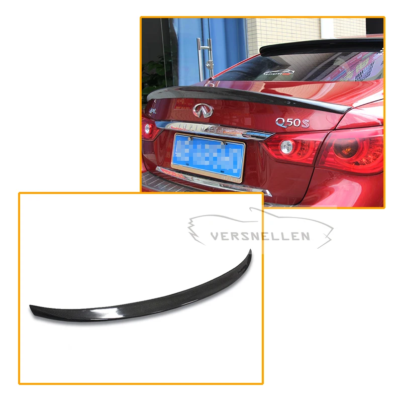 

Carbon Origin Style Rear Wing For Infiniti Q50 Q50S Carbon Spoiler 2014 2015 2016 2017 Q50 Carbon Fiber Rear Trunk Wing Spoiler