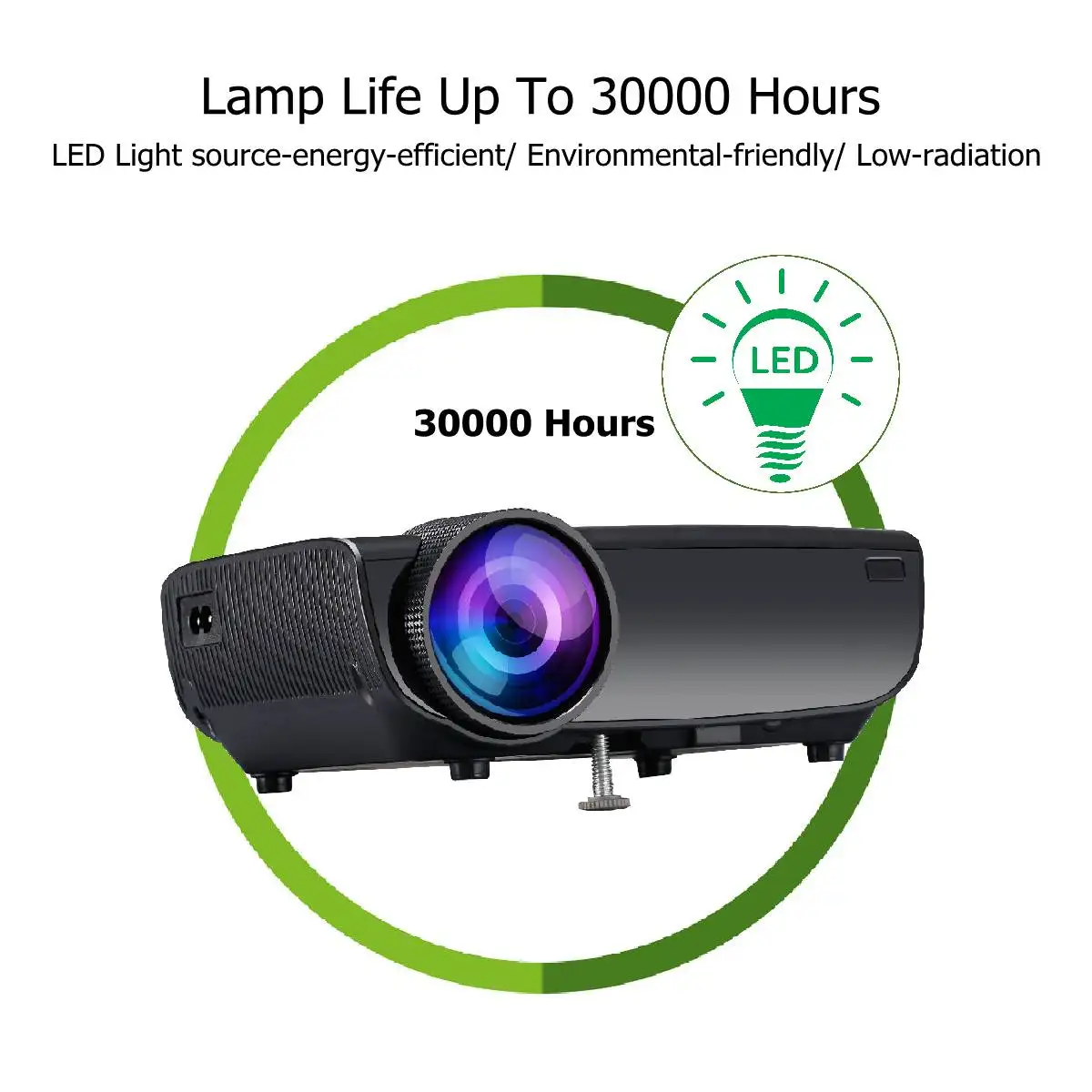 LEORY Newest 7000 Lumens LED 3D Projector USB Smartphone Display HDMI/USB/AV/SD/U Flash Disk Beamer Home Theater Projectors