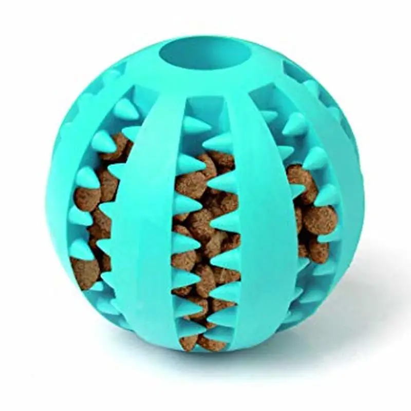 

New Hot Dog Chew Ball Rubber Toy Game,Dog Chew Tooth Cleaning Toy,Rubber Molar Ball Dog Slow Feeder,Nontoxic Bite Resistant Ball