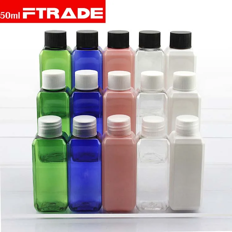Soap Pump Square Bottles 50ml For Shampoo Wholesale 50cc Plastic Empty