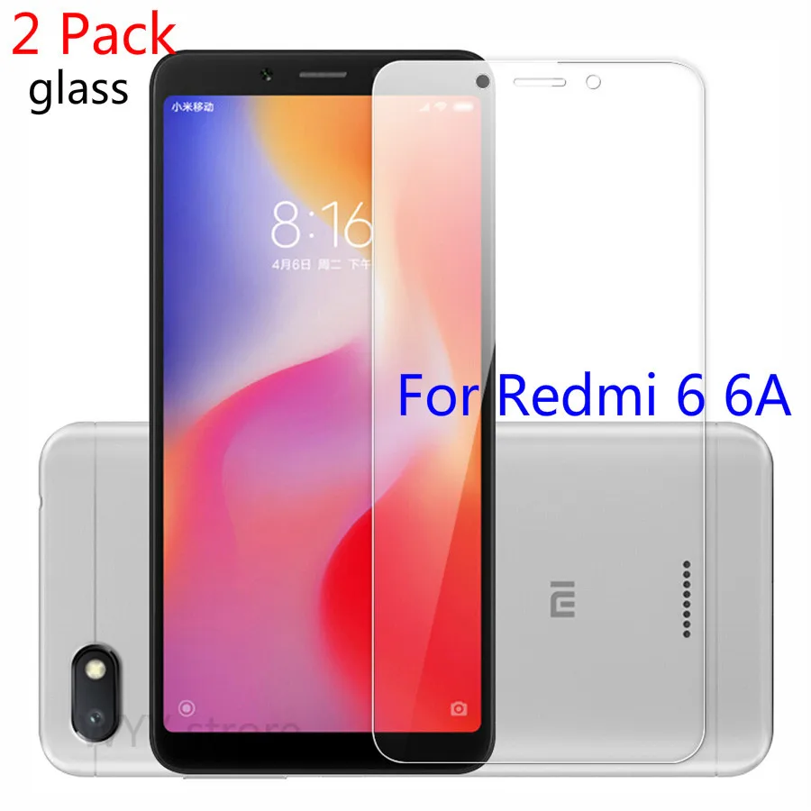 Закаленное стекло 9H для Xiaomi Redmi 6A 2.5D Защитное 6 A закаленная защитная пленка 5 45