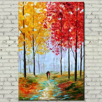 

Hand painted Canvas Oil painting Wall Pictures for Living room wall decor art canvas painting palette knife landscape painting 1