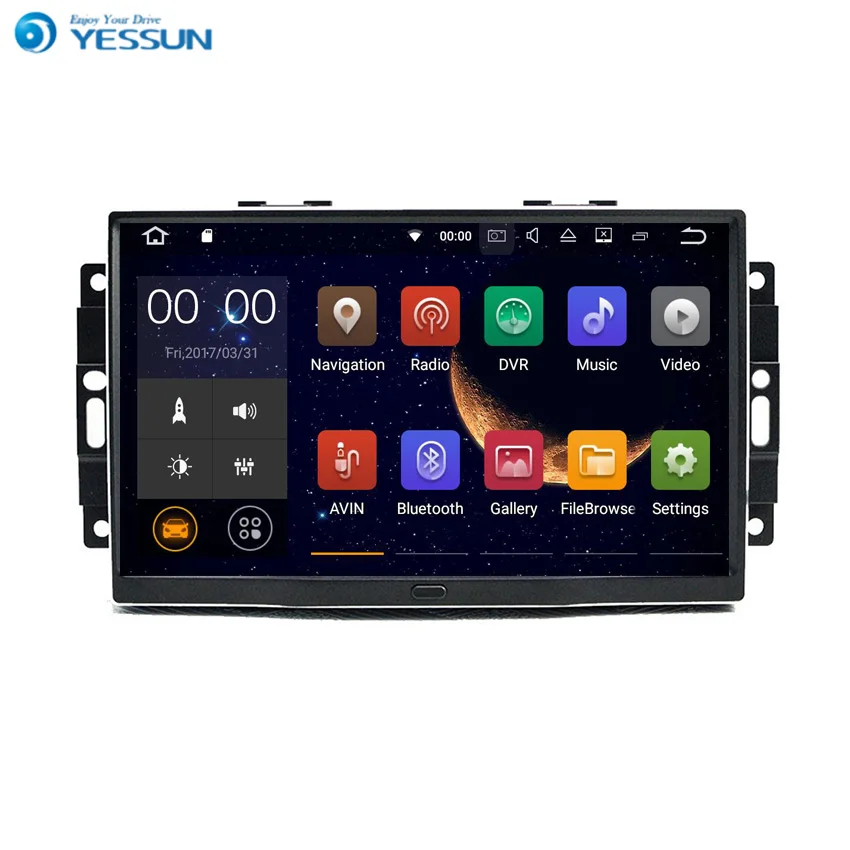 Top YESSUN Android Radio Car Player For Jeep Wrangler / Compass / DODGE 2007~2013 Stereo Radio Multimedia GPS Navigation With AM/FM 0