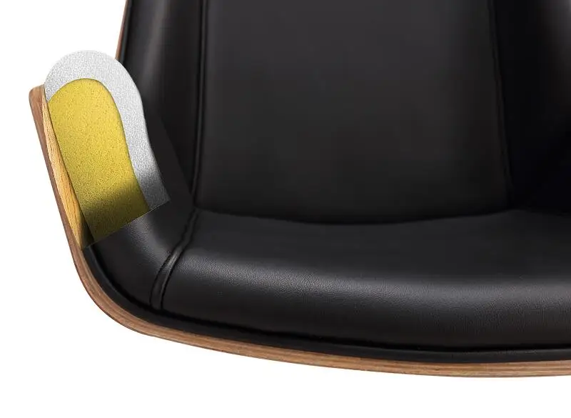 High-Back Bentwood Swivel Office Computer Chair Micro Fiber Leather Office Furniture For Home,Conference Task Leather Armchair