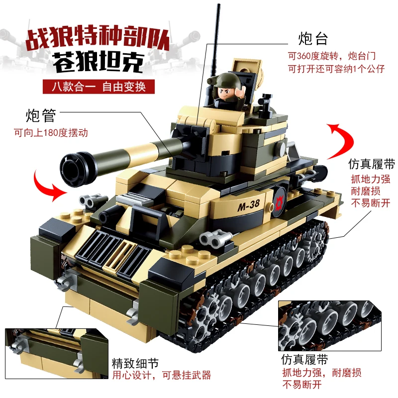 Sluban Model Building Compatible lego Lego B0587 928pcs Model Building Kits Classic Toys Hobbies 8 in 1 Warworf Tank Sluban Model Building Compatible lego Lego B0587 928pcs Model Building Kits Classic Toys Hobbies 8 in 1 Warworf Tank