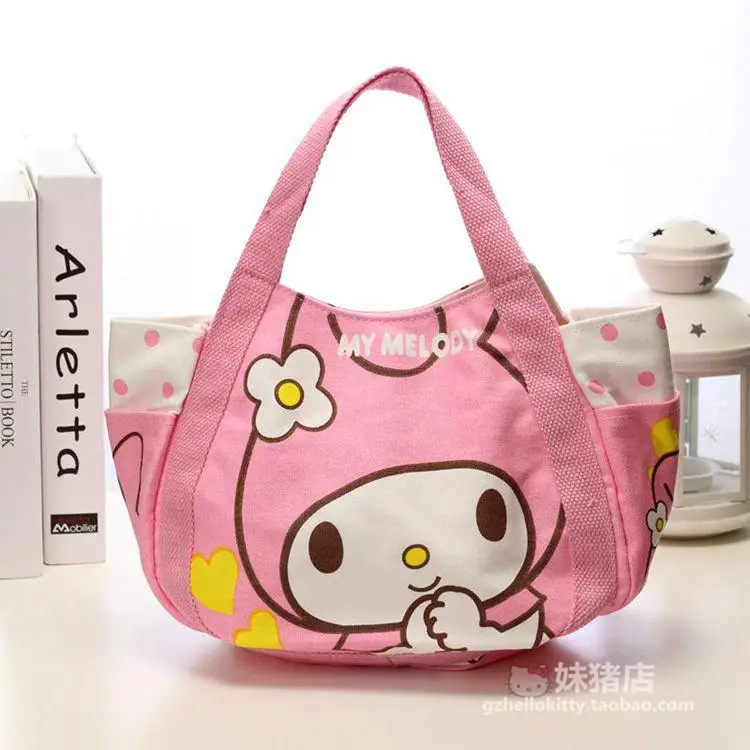 Kawaii hello kitty My Melody Little Twin Star Rilakkuma Холщовая Сумка для покупок складные сумки на плечо пляжная сумка Мультяшные сумки-тоут - Цвет: 1