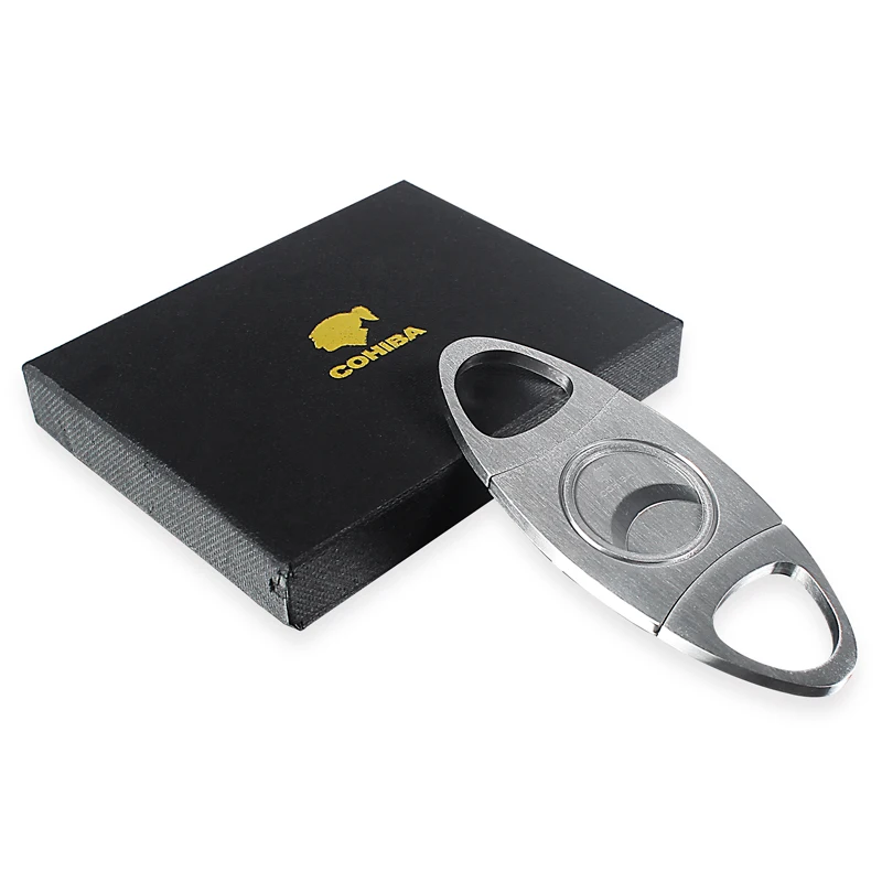 Металлический классический резак для сигар LUXFO COHIBA из нержавеющей