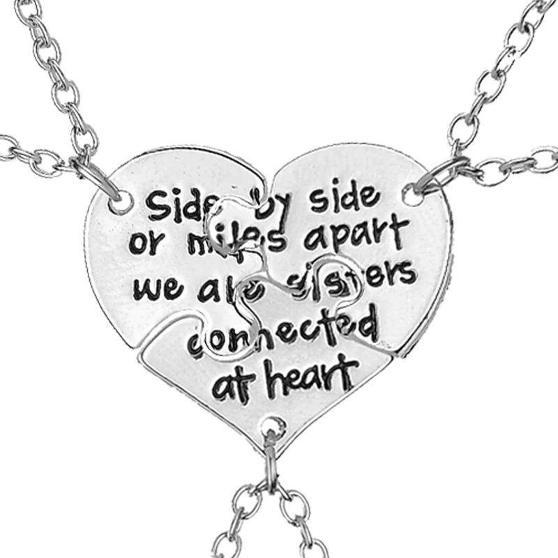 Enemistarse paralelo Lesionarse Collar BFF para mejores amigas, collar para regalar a la hermana mejor amiga,  lado a lado o miles, apart, we are sister conectado en el corazón|bff  necklaces for 3|bff necklacebest sister -