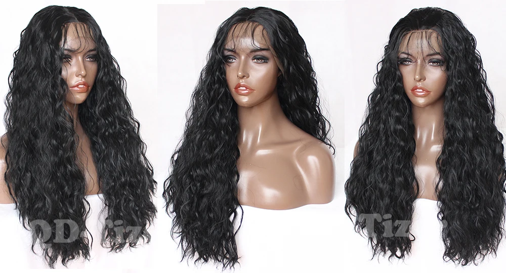 qd-tizer loose curly synthetic lace front wig 8