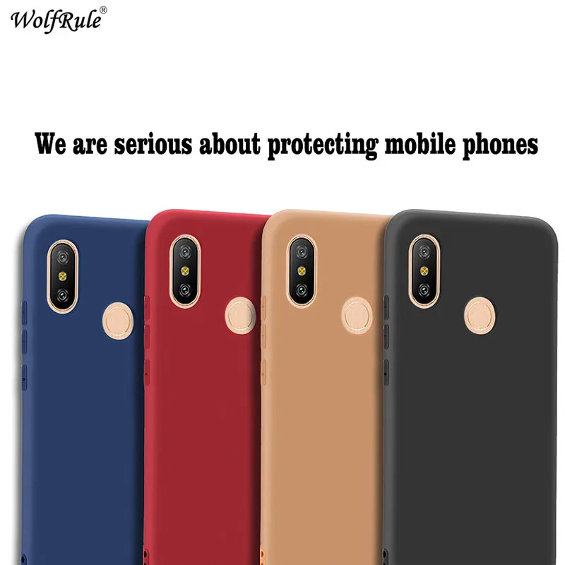

WolfRule Xiaomi Redmi Note 6 Pro Case Cover Redmi Note 6 Pro Funda Matte Soft TPU Protective Case For Xiaomi Redmi Note 6 Pro