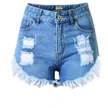 Летние женские джинсовые шорты эффект усов винтажные джинсы с потертостями Короткие штаны дырявые джинсы шорты для девочек Высокая талия femme джинсовые джинсы