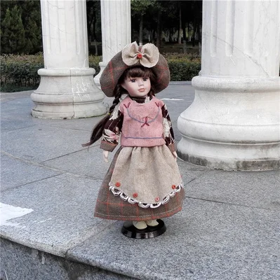 Рост 41 см, русская фарфоровая кукла для девочек, прекрасная керамика, русская девочка, принцесса, ребенок, Виктория, подарок для девочки/ребенка, красный - Цвет: Светло-зеленый