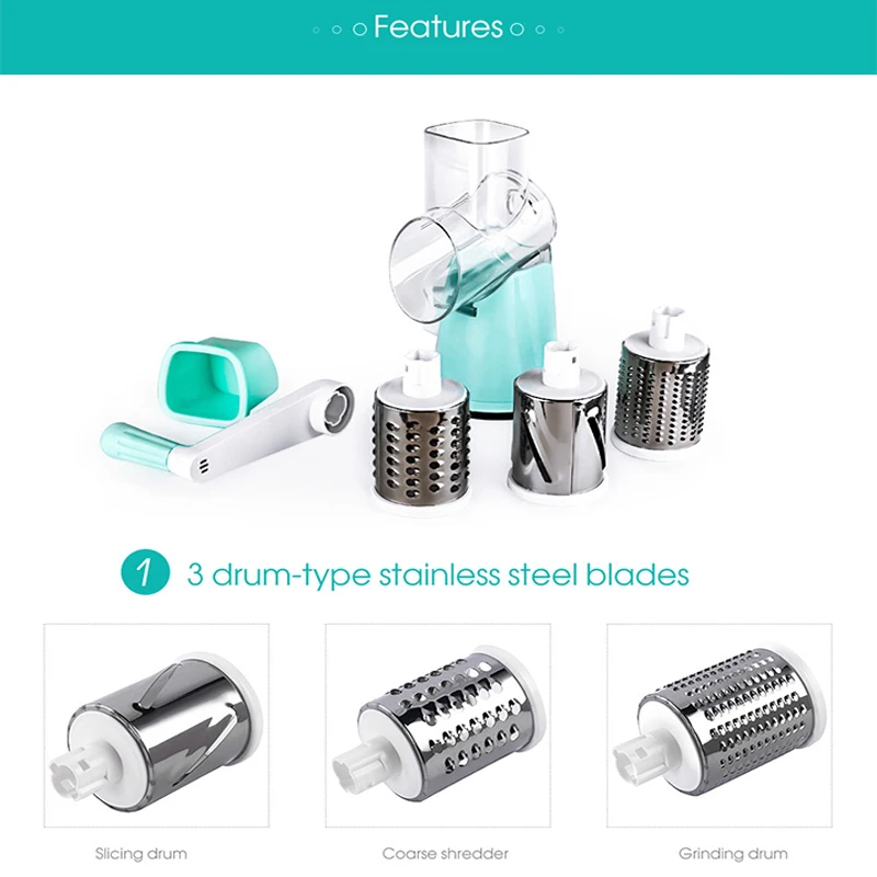  Vegetable Cutter Manual Slicers Potato Carrot Grater Slicer 430 Stainless Steel Chopper Blades Kitc - 33009805769
