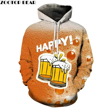 

Bubble Men Hoodies Brand HAPPY Sportsuit Cotton Sweatshirt Beer Cup Anime Tracksuits Casual 3d Pullover Streetwears ZOOTOPBEAR
