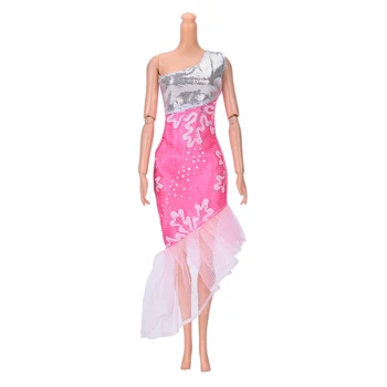 

TOYZHIJIA 1 set Fashion Handmade Party Dress Clothes For Barbie Doll fashion Beautiful Play House Dressing Up Kids Toys Gift