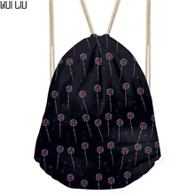 Индивидуальные Красивые Одуванчики 3D печать Drawstring сумка женские маленькие рюкзаки женские спортивные сумки на плечо женская сумка Mochila