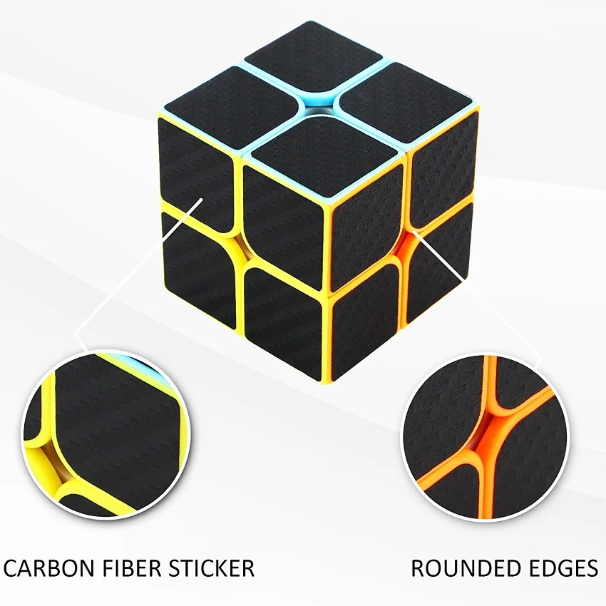 ZCUBE наклейка из углеродного волокна скорость 2x2 магический куб Magico 2x2x2