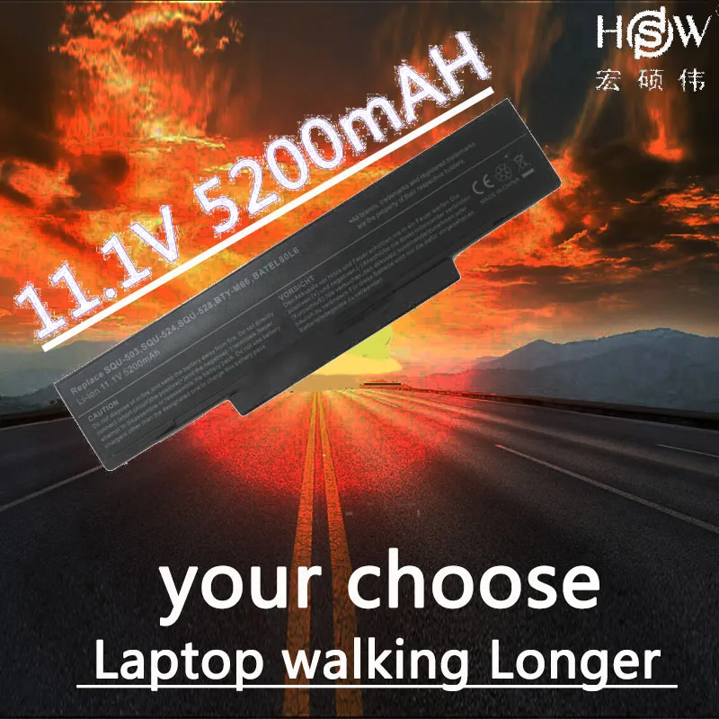 

HSW rechargeable battery for MSI MS1722 MS-1432 MS-1451 MS-163K MS-1644 MS-1651 MS-1722 PR600 PR600X PR620 PX600 bateria akku