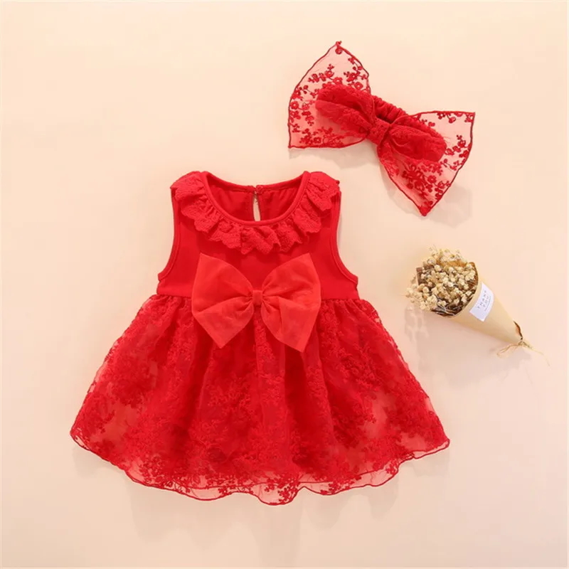

New Born Baby Girls Infant Dress&clothes Summer Kids Party Birthday Outfits 1-2years Shoes Set Christening Gown Baby Jurk Zomer