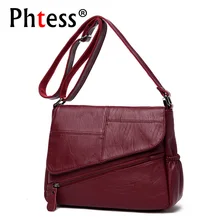 PHTESS New Female Messenger Bags Feminina Bolsa font b Leather b font Luxury font b Handbags