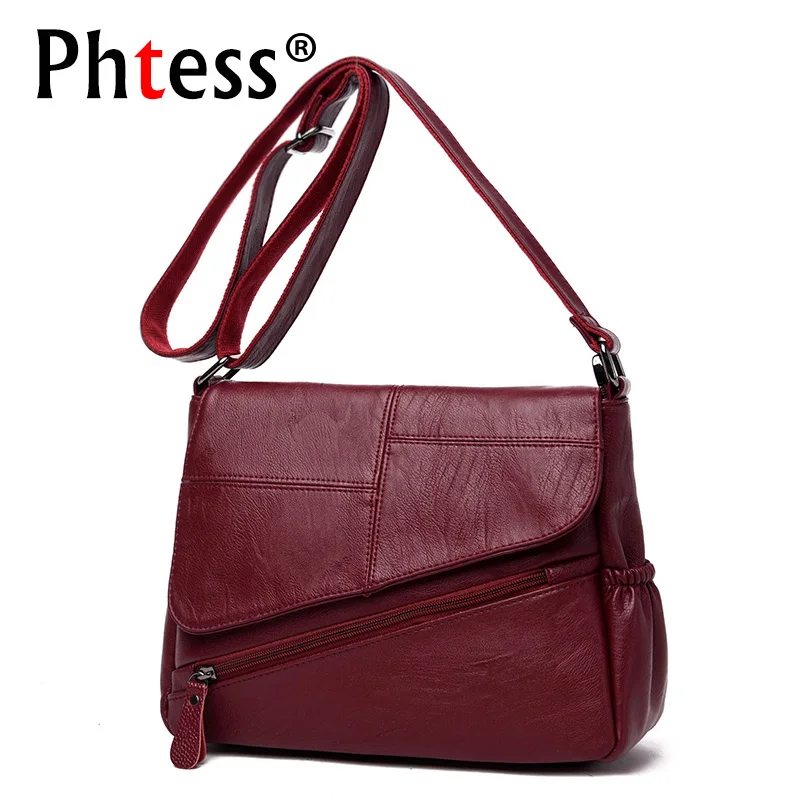 PHTESS New Female Messenger Bags Feminina Bolsa Leather Luxury Handbags Women Bags Designer 2017 Sac A