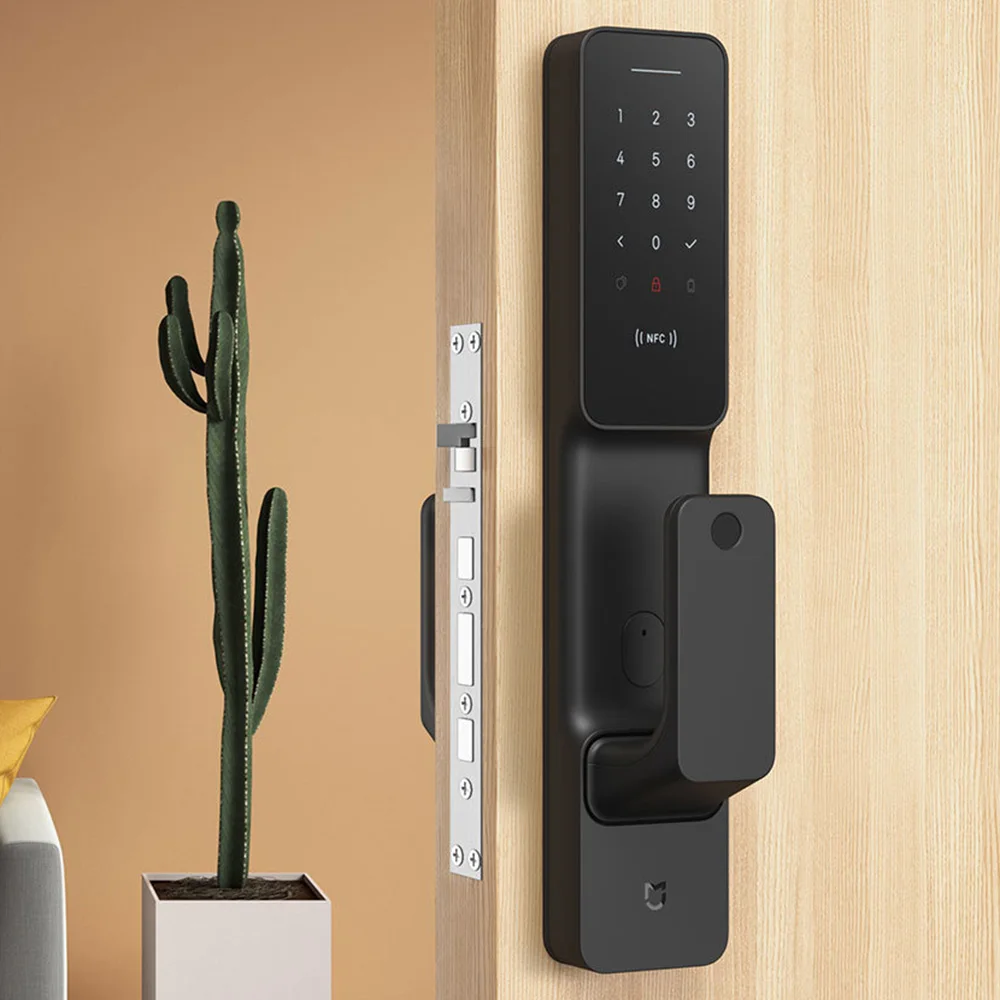  Xiaomi Mijia Push-Pull Smart Door Lock Fingerprint Passpord NFC Bluetooth Unlock APP Control Intell