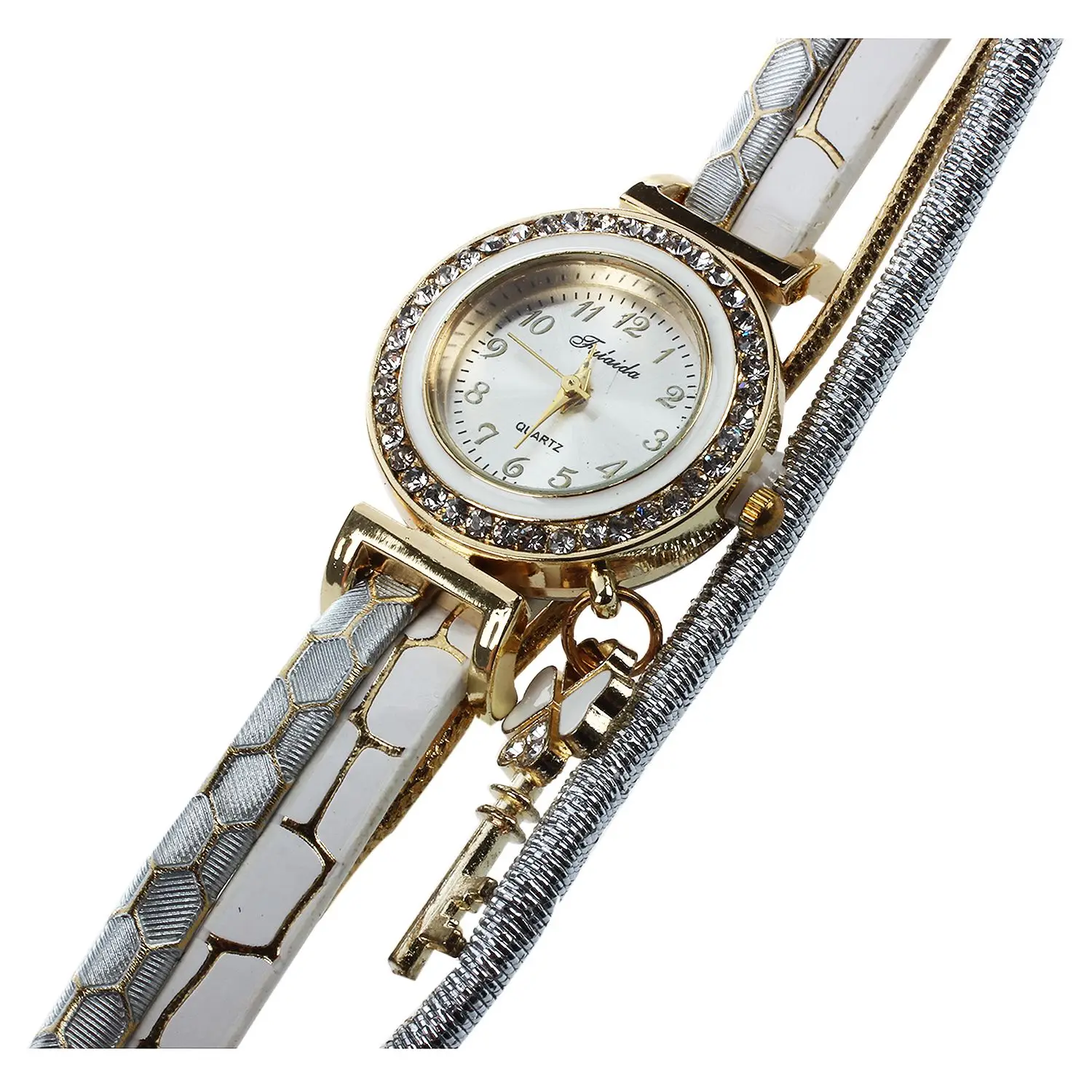 FULAIDA модные повседневные Многослойные плетеные кожаные часы-браслет женские кварцевые часы с бахромой
