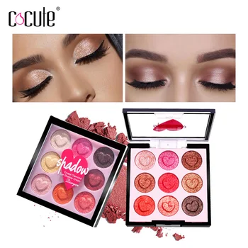 

Cocute Makeup Eyeshadow Palette Glitter Eyeshadow 9 Colors Shimmer Make Up Eye shadow Palette Cosmetics Matte Eyeshadows