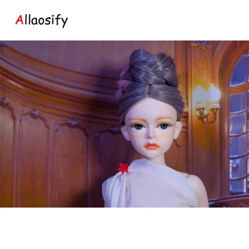 

Allaosify Summer 2018 bjd wig 1 / 31 / 41 / 6 high temperature gradient monochromatic large wave volume bjd hair doll wig