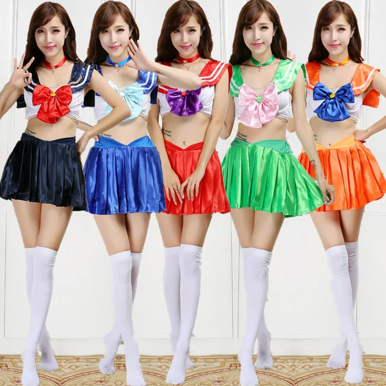 

Sailor Moon Swimsuit Cosplay Costume Sailor Mercury Sailor Neptune Sailor Mars Full Set Sexy Bikini Fancy Party Dress