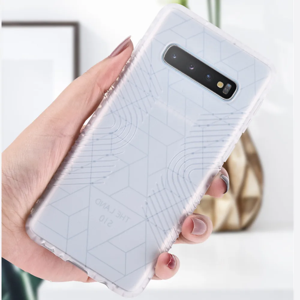 

Non-slip case For Samsung galaxy Note 10 Plus Note 9 8 S10 lite Plus A50 A70 A40 A30 M10 M20 TPU Transparent shockproof Cover
