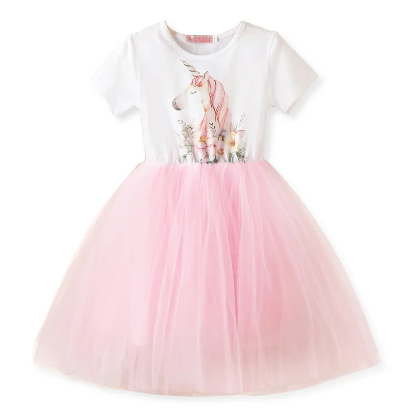 

Baby Girl Pink Unicorn Dress for Girls Summer Girl Party Frocks Dresses Children Clothing Kids Costume Birthday Outfits Vestidos