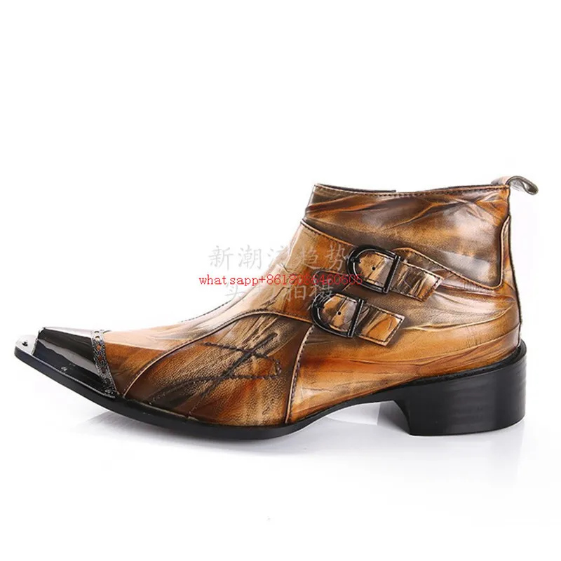 mens dress boots with buckles