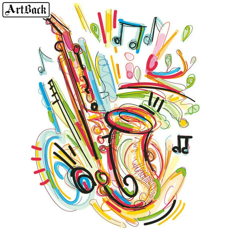 5d diamond painting saxophone music icon full square drill mosaic 3d round embroidery crafts sticker | Дом и сад